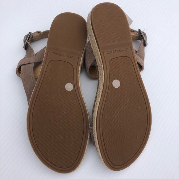 New! Lucky Brand small wedge espadrilles sandals size 6.5 - Picture 4 of 5